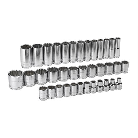 APEX TOOL GROUP 1/2" Drive Metric, 37 pcs 80730